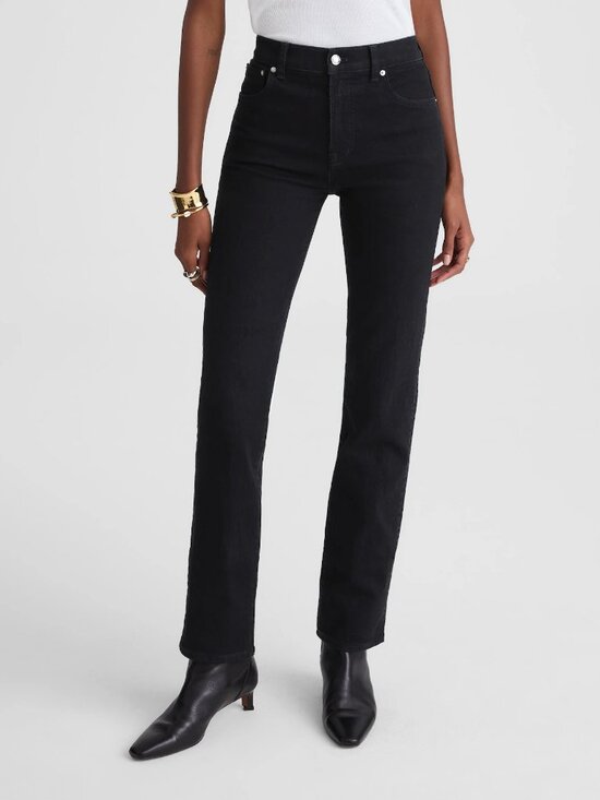 Madewell Denim - Madewell The Longline Straight Jean Black Wash Size 28